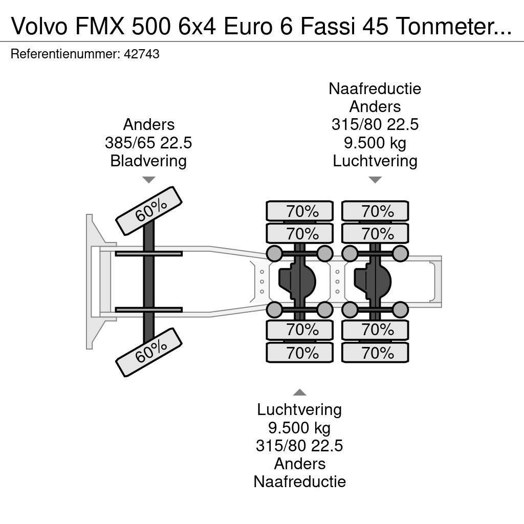 Volvo FMX 500 6x4 Euro 6 Fassi 45 Tonmeter laadkraan Autotractoare