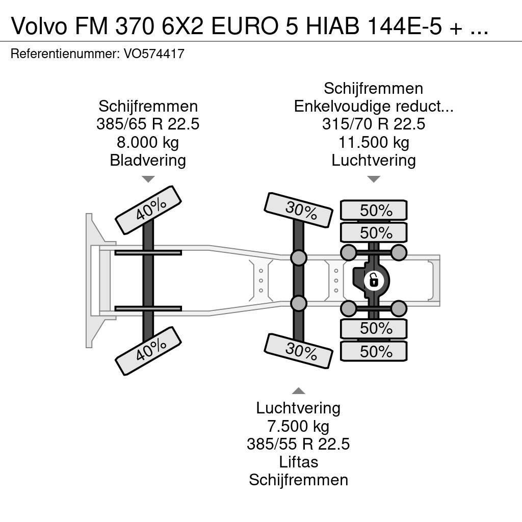 Volvo FM 370 6X2 EURO 5 HIAB 144E-5 + REMOTE Autotractoare