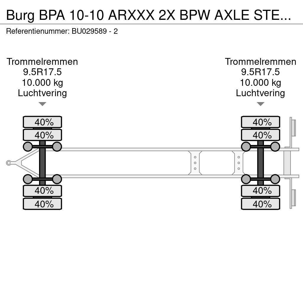 Burg BPA 10-10 ARXXX 2X BPW AXLE STEERING Remorci demontabile