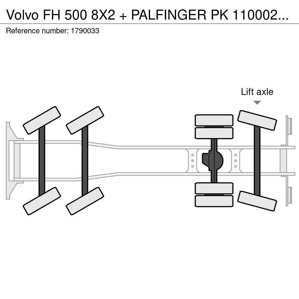 Volvo FH 500 8X2 + PALFINGER PK 110002-SH G + JIB PJ 125 Camioane cu macara