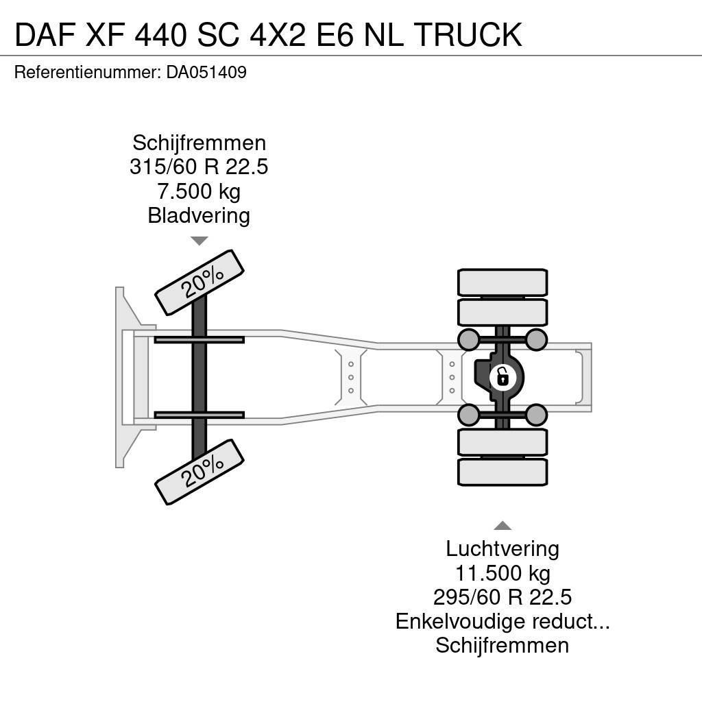 DAF XF 440 SC 4X2 E6 NL TRUCK Autotractoare