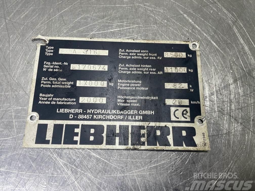 Liebherr A316 -  (For parts) Excavatoare cu roti