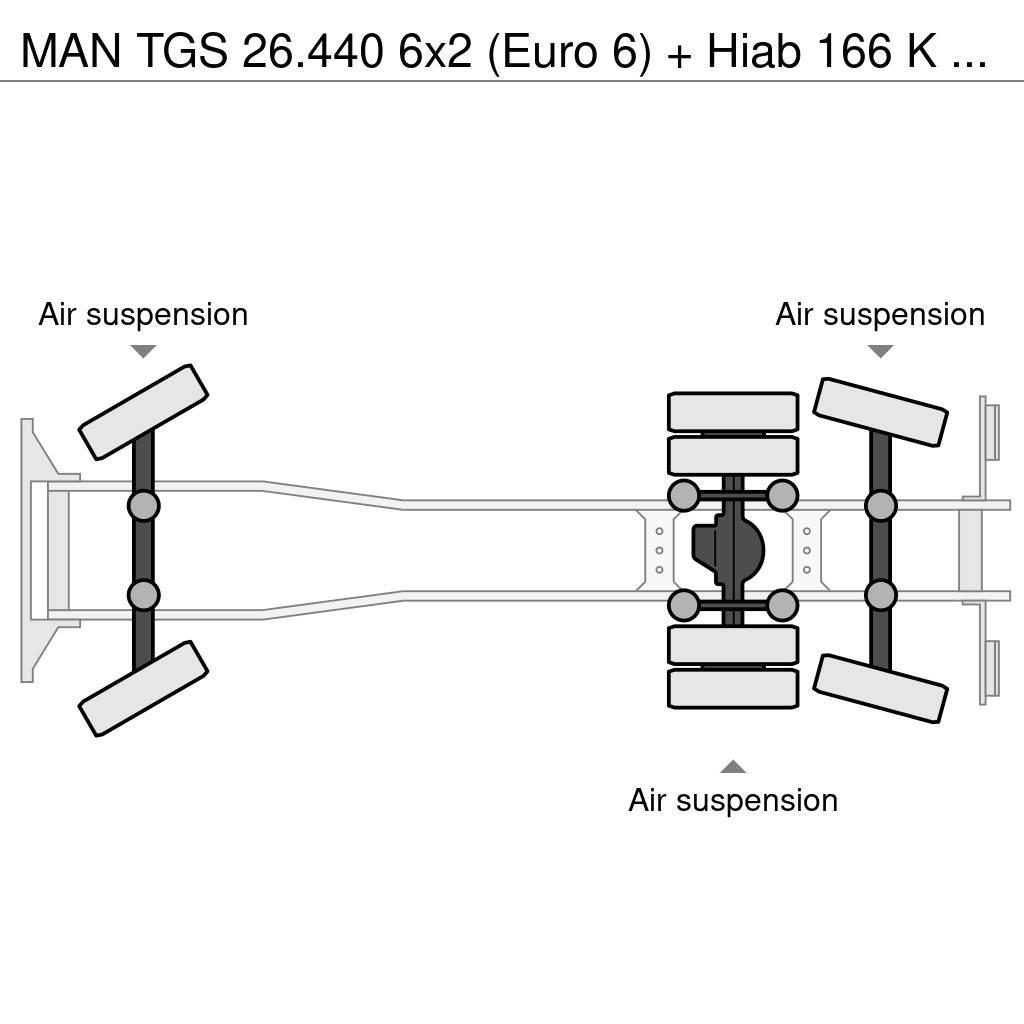 MAN TGS 26.440 6x2 (Euro 6) + Hiab 166 K Pro/Hipro Camioane platforma/prelata
