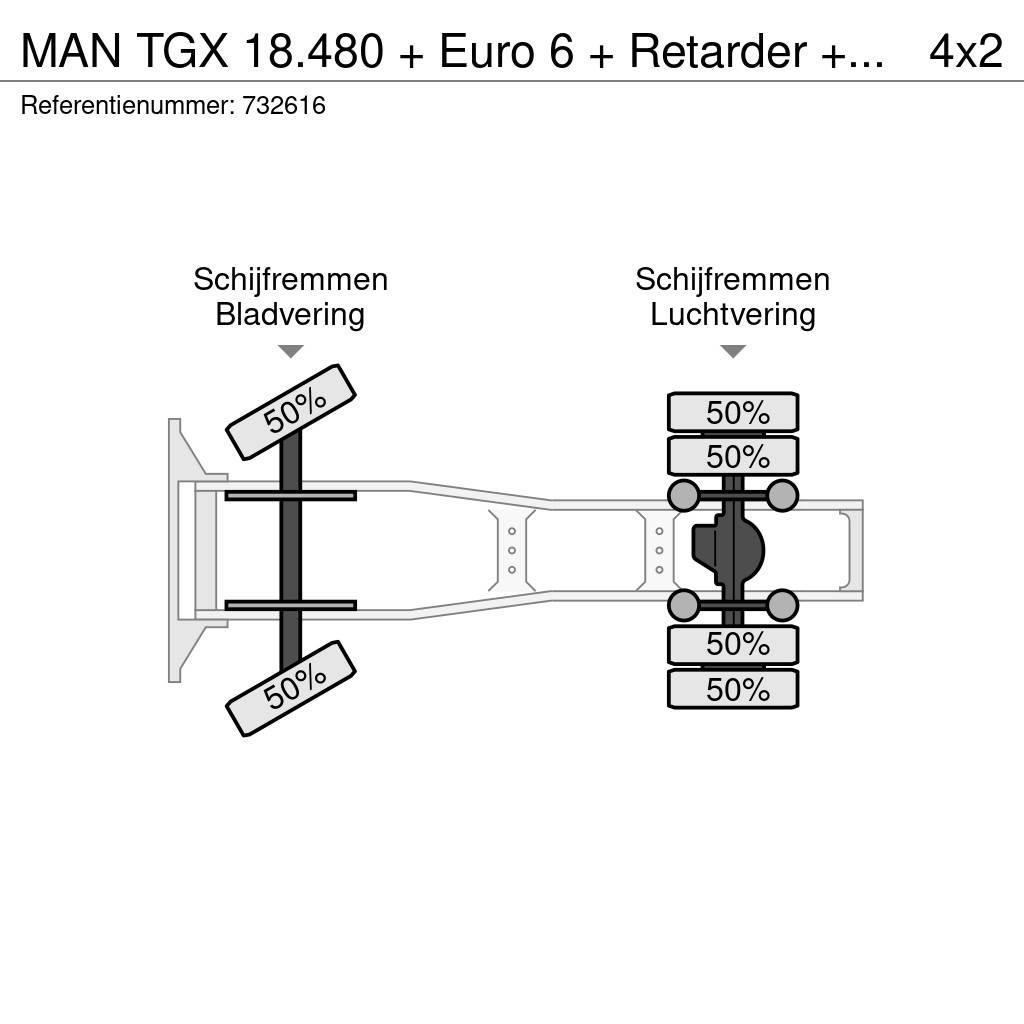 MAN TGX 18.480 + Euro 6 + Retarder + 3 pieces in stock Autotractoare