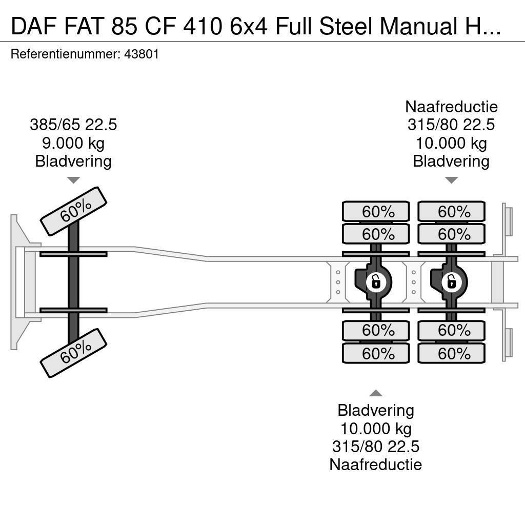 DAF FAT 85 CF 410 6x4 Full Steel Manual HMF 16 Tonmete Camion cu carlig de ridicare