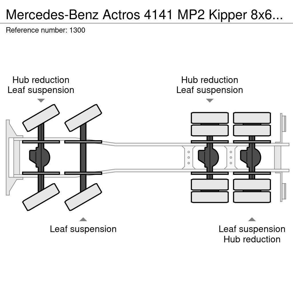 Mercedes-Benz Actros 4141 MP2 Kipper 8x6 V6 Manuel Gearbox Full Autobasculanta