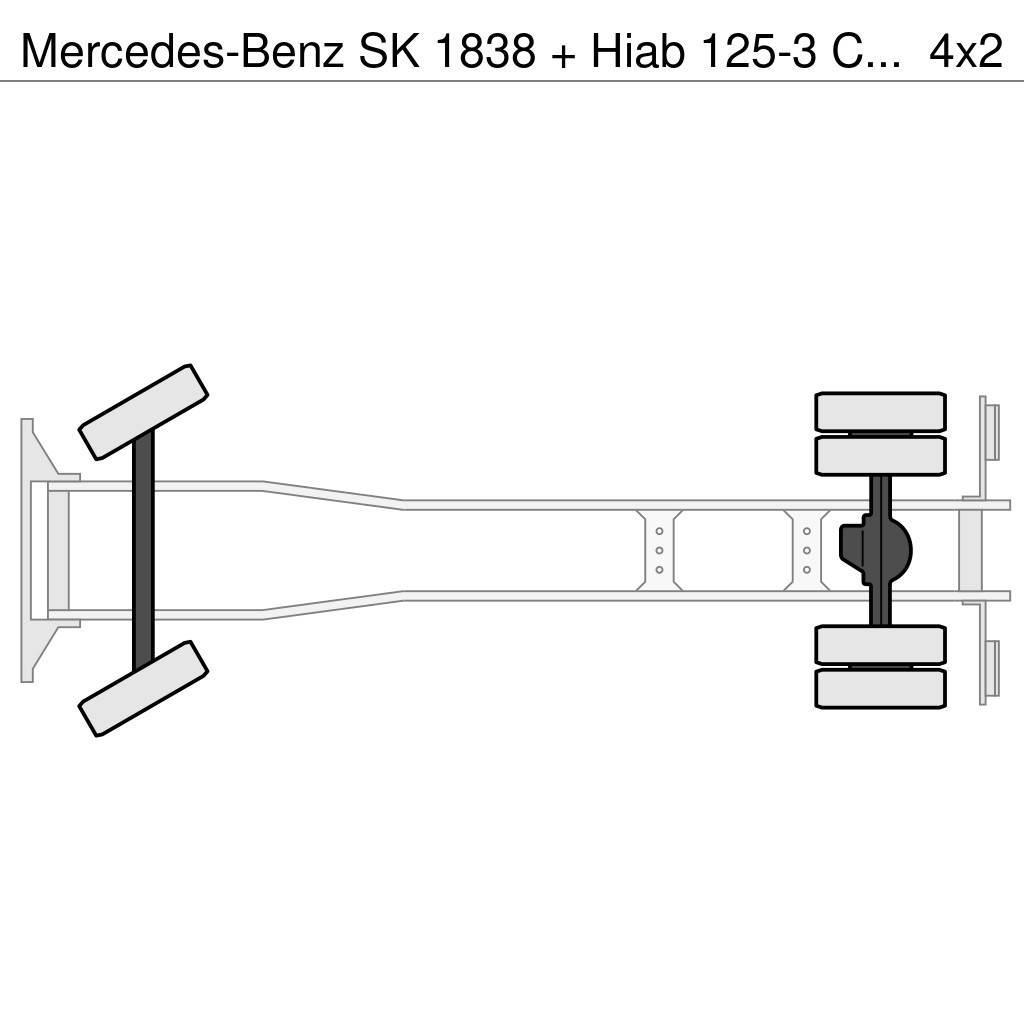 Mercedes-Benz SK 1838 + Hiab 125-3 Crane Macara pentru orice teren