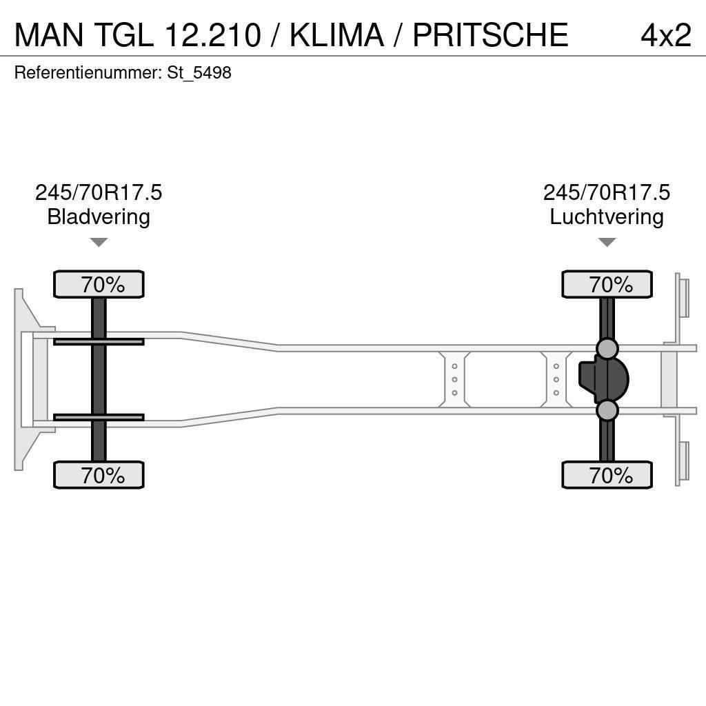 MAN TGL 12.210 / KLIMA / PRITSCHE Camioane platforma/prelata
