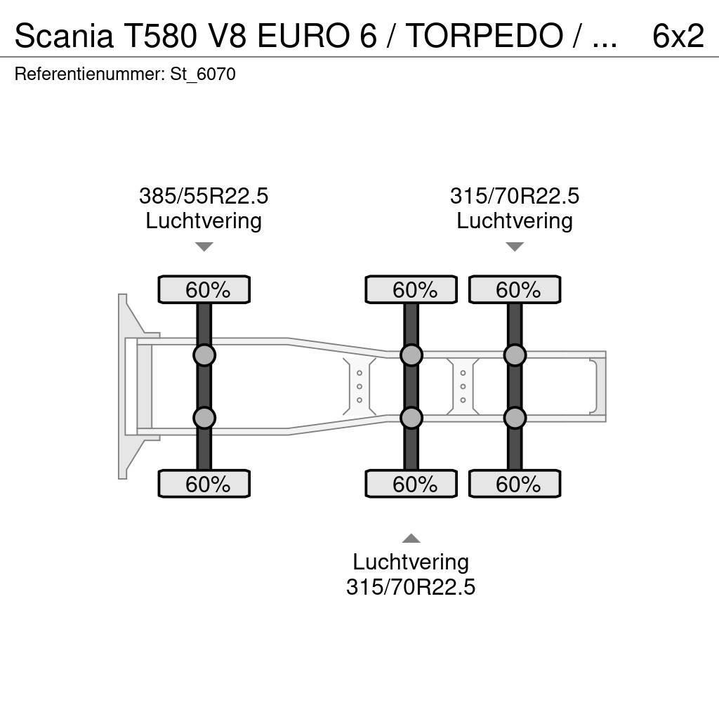 Scania T580 V8 EURO 6 / TORPEDO / HAUBER / SHOW TRUCK Autotractoare