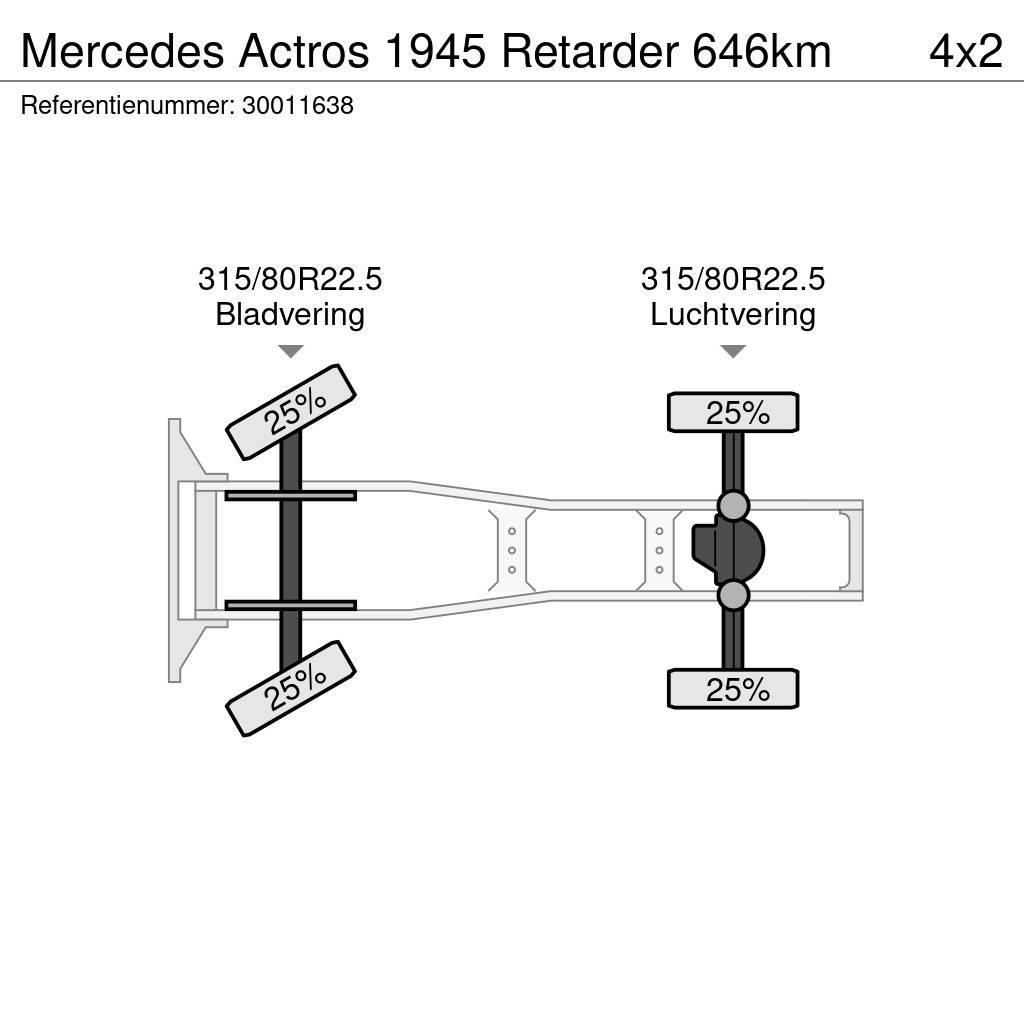 Mercedes-Benz Actros 1945 Retarder 646km Autotractoare