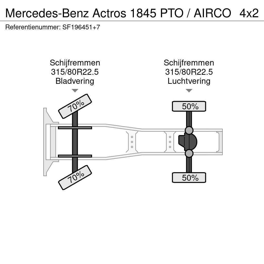 Mercedes-Benz Actros 1845 PTO / AIRCO Autotractoare