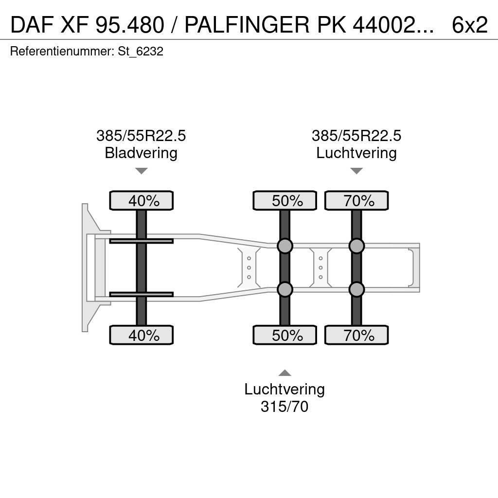 DAF XF 95.480 / PALFINGER PK 44002 / JIB / WINCH Autotractoare
