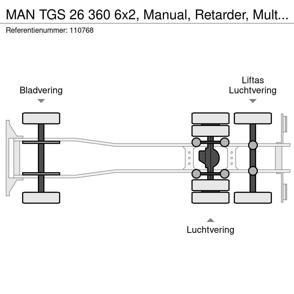 MAN TGS 26 360 6x2, Manual, Retarder, Multilift Camion cu carlig de ridicare