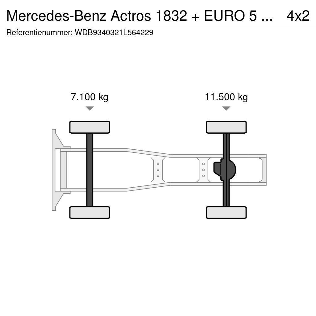 Mercedes-Benz Actros 1832 + EURO 5 + 6CYL 12L Autotractoare