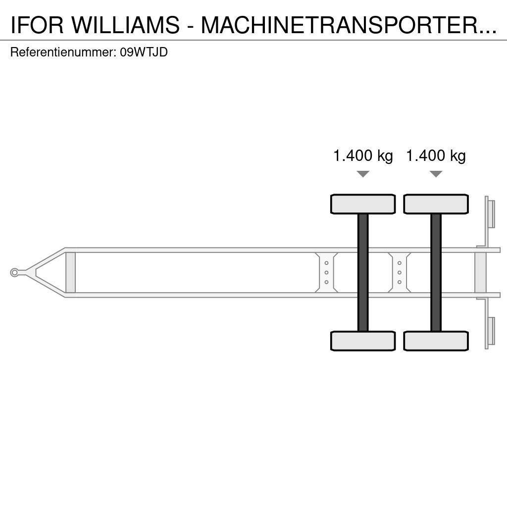 Ifor Williams - MACHINETRANSPORTER TRAILER AANHANGER MARGE Pick up/Prelata