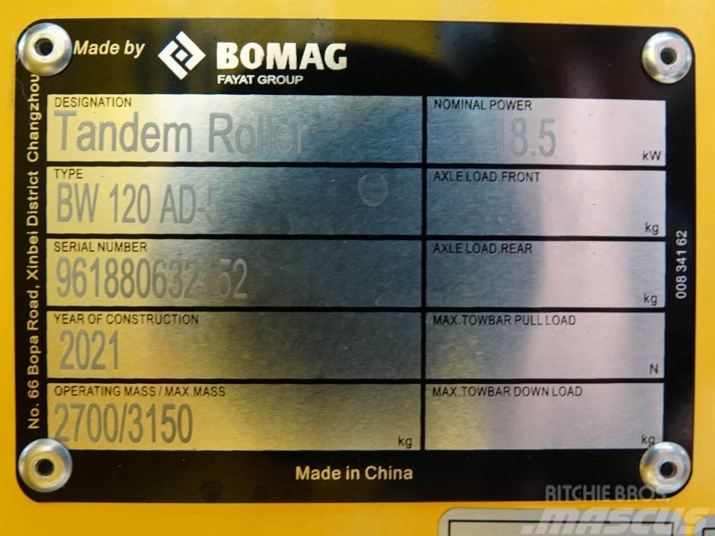 Bomag BW120AD-5 - 200 Hours! Kubota Engine Cilindri compactori dubli