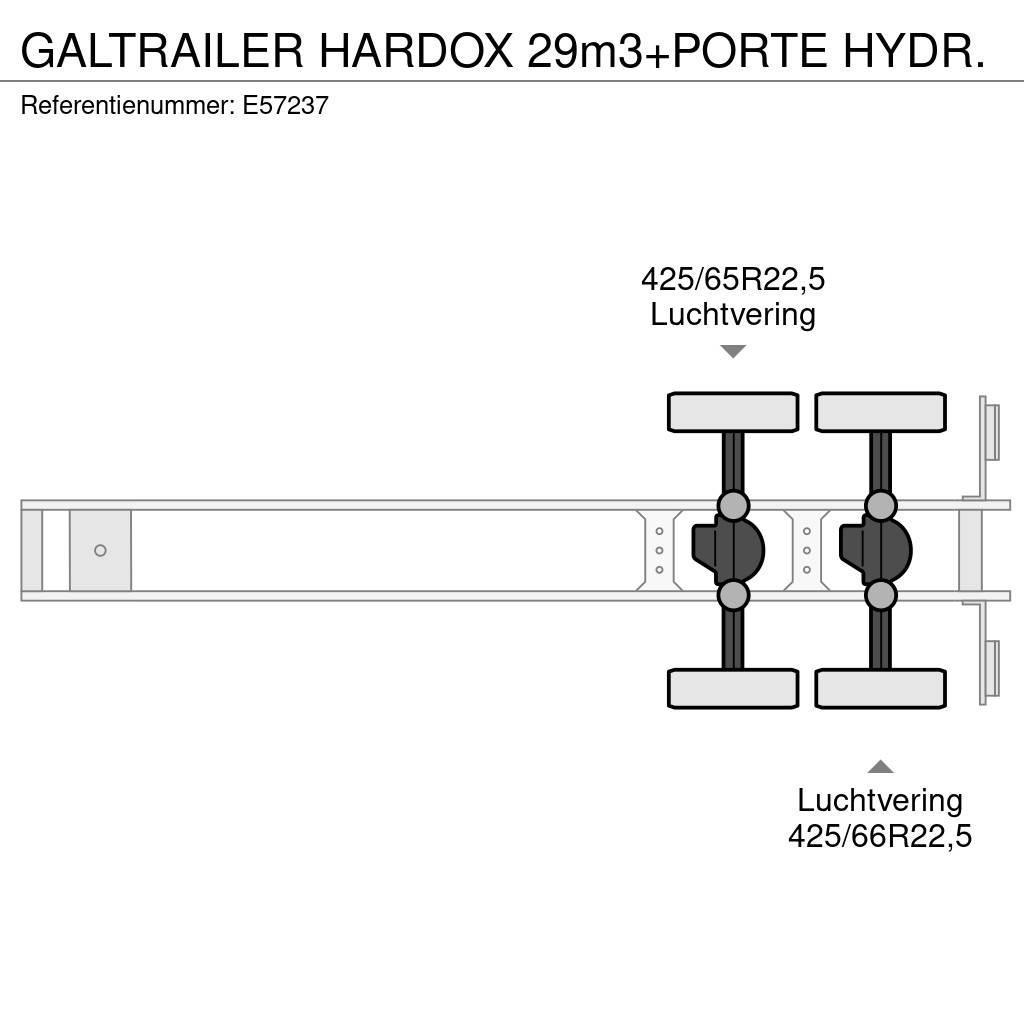  GALTRAILER HARDOX 29m3+PORTE HYDR. Semi-remorca Basculanta