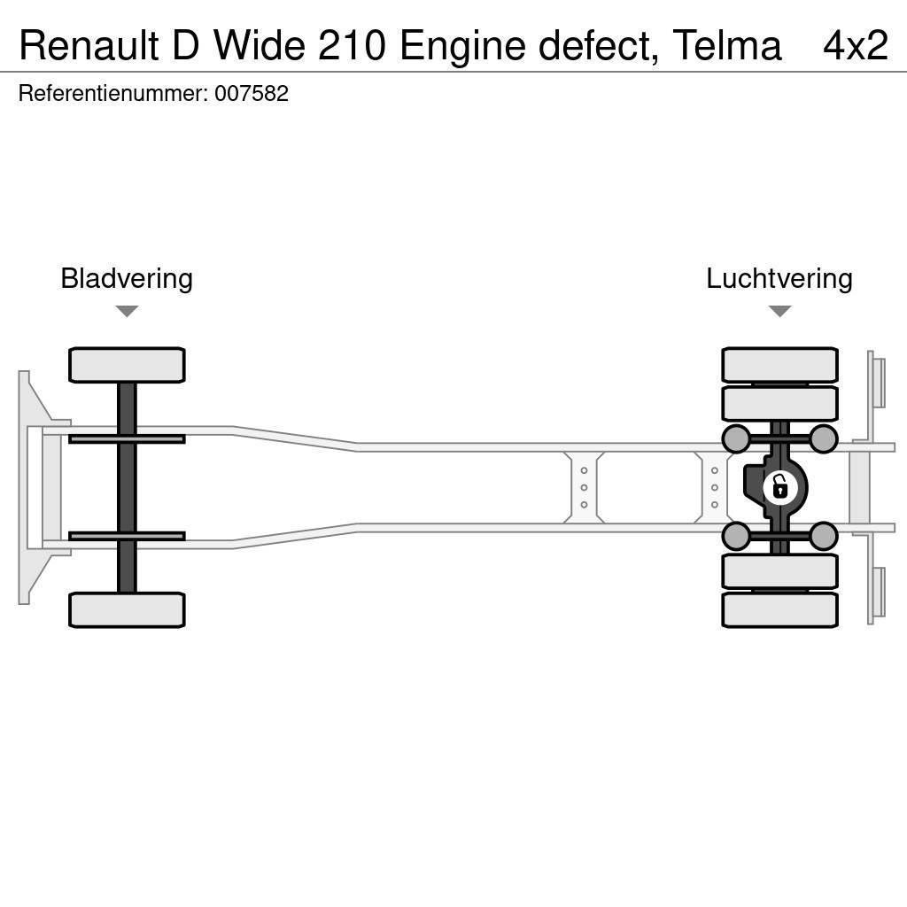 Renault D Wide 210 Engine defect, Telma Camioane platforma/prelata