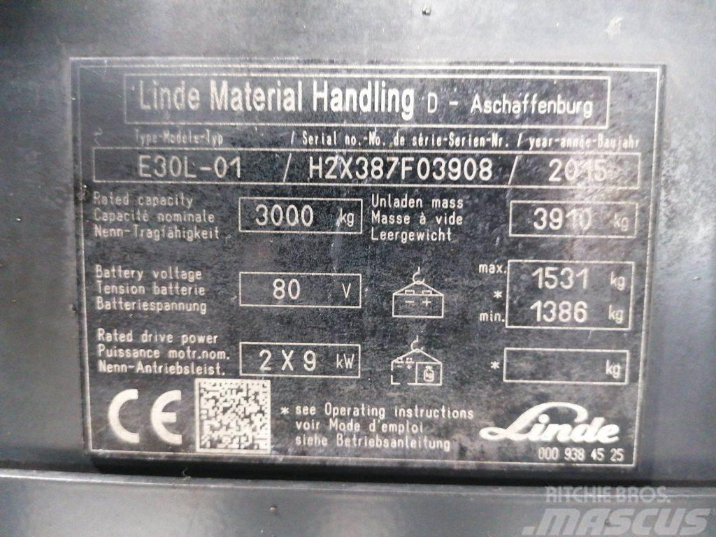 Linde E30L-01 Stivuitor electric