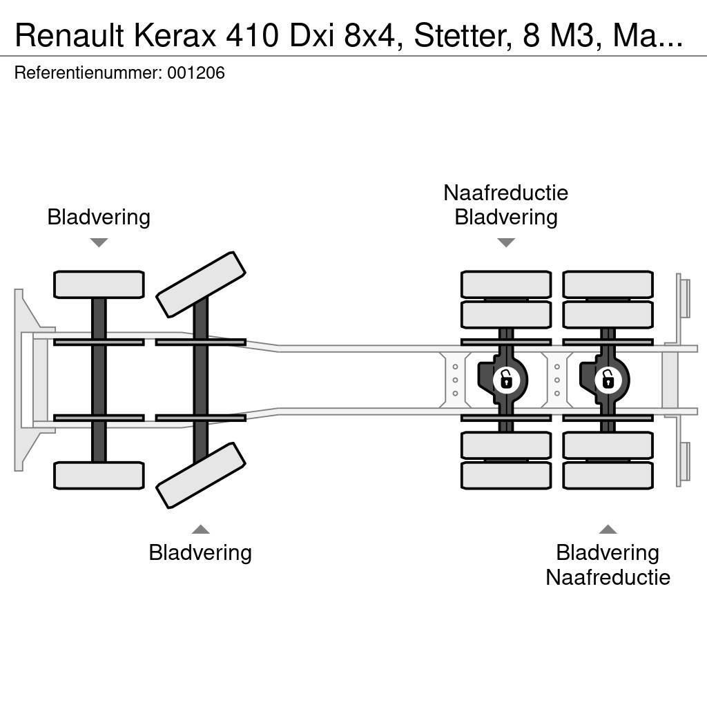 Renault Kerax 410 Dxi 8x4, Stetter, 8 M3, Manual, Steel Su Betoniera