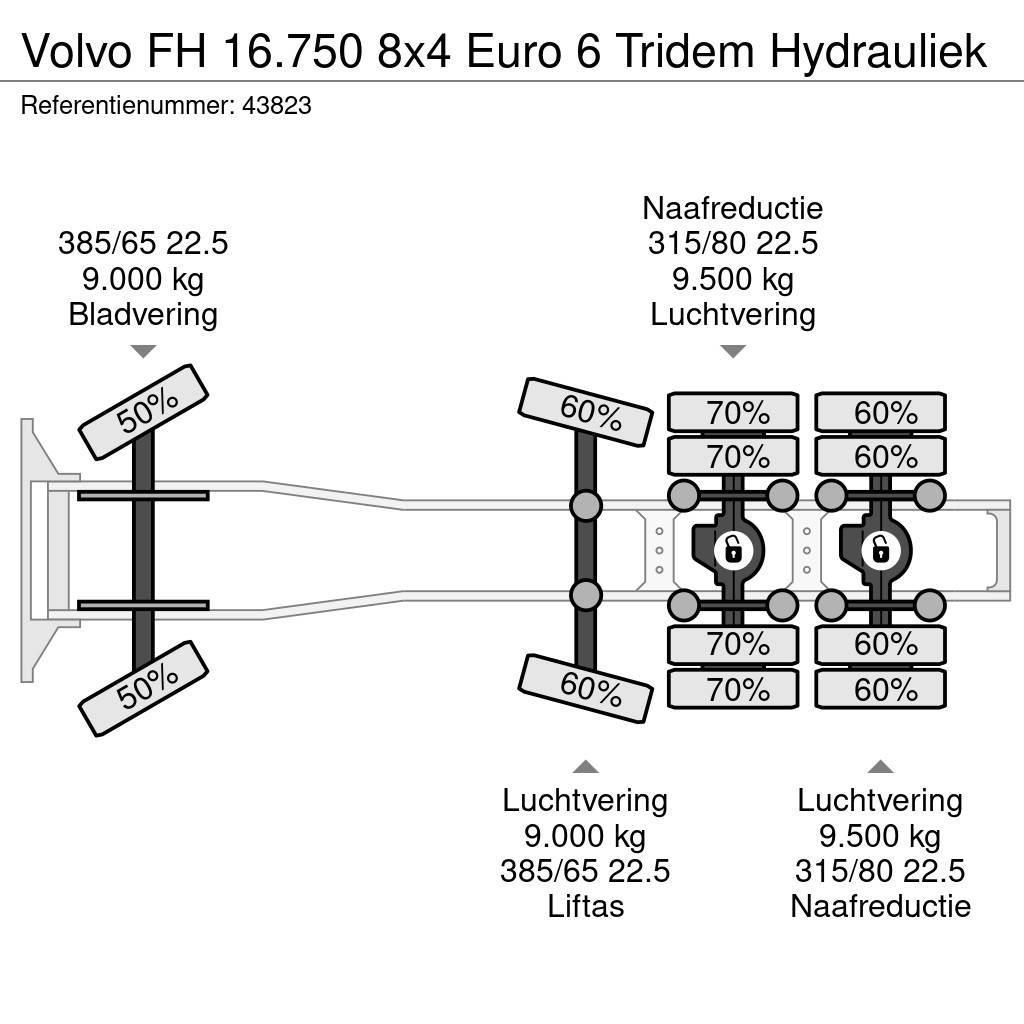Volvo FH 16.750 8x4 Euro 6 Tridem Hydrauliek Autotractoare