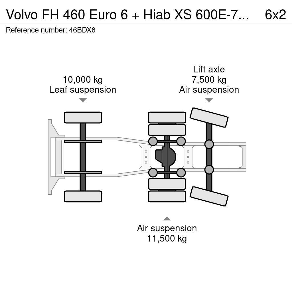 Volvo FH 460 Euro 6 + Hiab XS 600E-7 Hipro + Jib 135X-4 Autotractoare