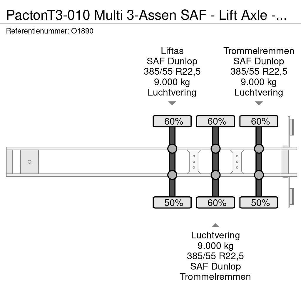 Pacton T3-010 Multi 3-Assen SAF - Lift Axle - Drum Brakes Camion cu semi-remorca cu incarcator