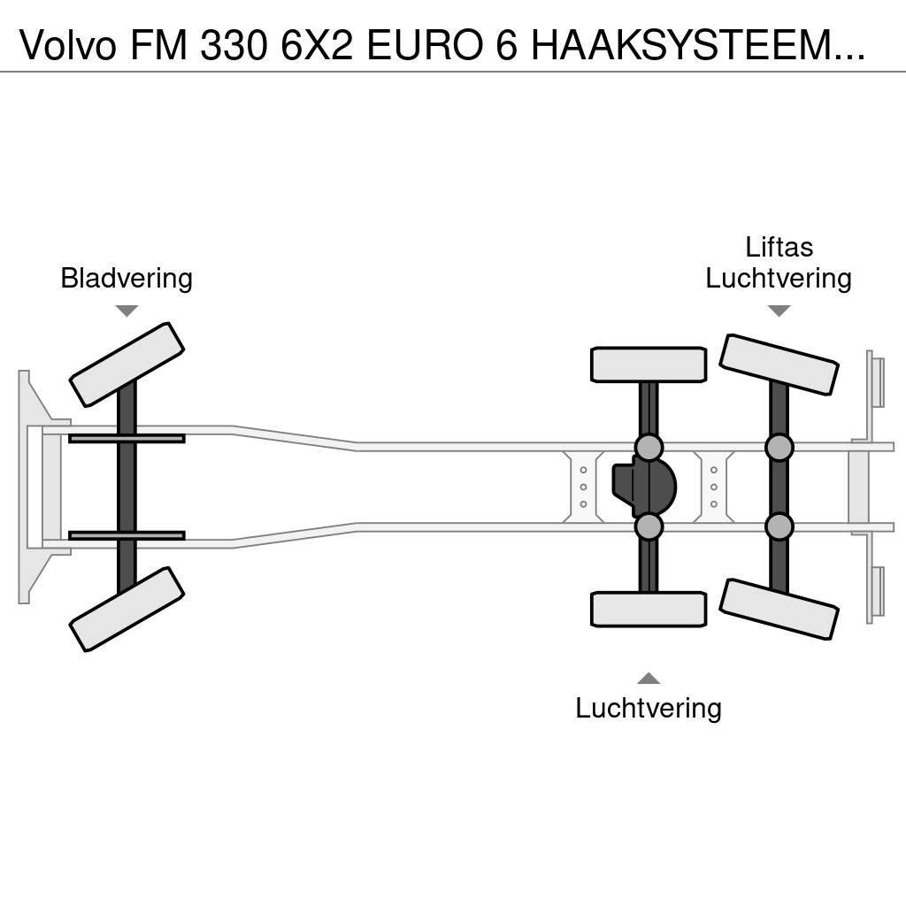 Volvo FM 330 6X2 EURO 6 HAAKSYSTEEM + HIAB 200 C 3 KRAAN Camion cu carlig de ridicare