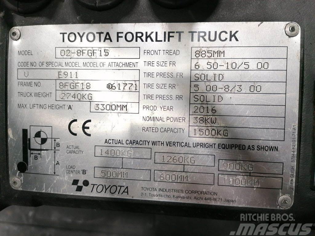 Toyota 02-8FGF15 Stivuitor GPL