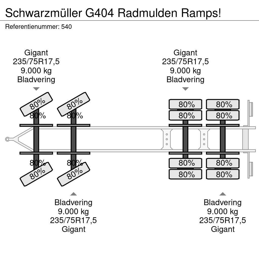 Schwarzmüller G404 Radmulden Ramps! Incarcator agabaritic