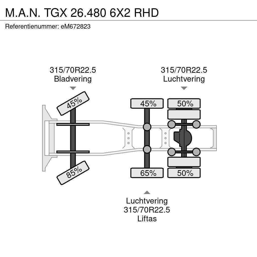 MAN TGX 26.480 6X2 RHD Autotractoare