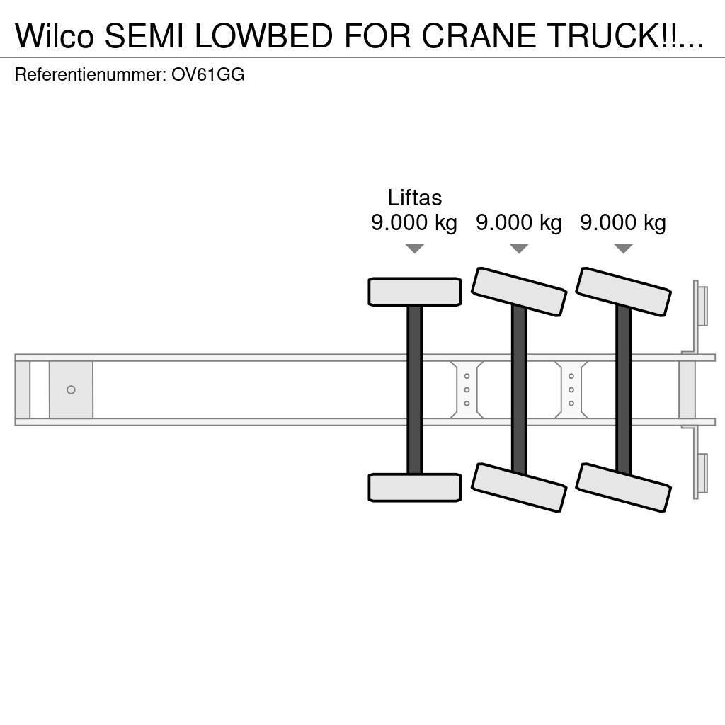 Wilco SEMI LOWBED FOR CRANE TRUCK!!2x steering axle Semi-remorca agabaritica