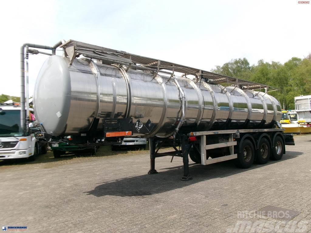  Clayton Chemical tank inox 30 m3 / 1 comp Cisterna semi-remorci