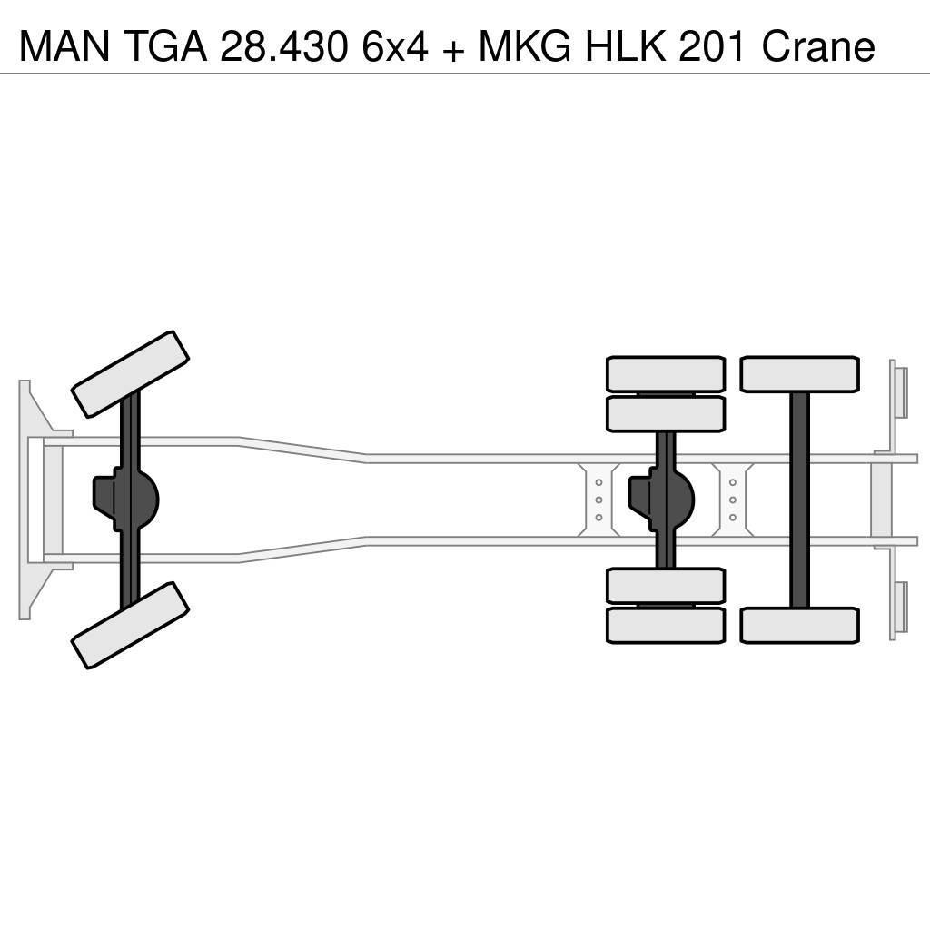 MAN TGA 28.430 6x4 + MKG HLK 201 Crane Macara pentru orice teren
