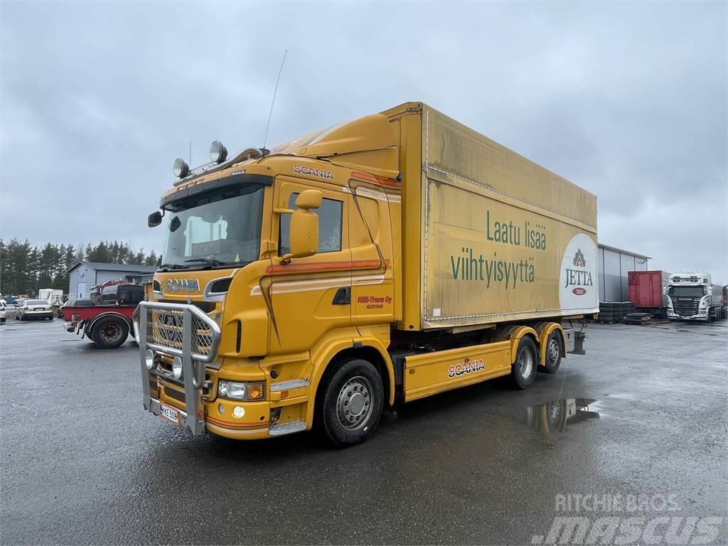 Scania R-500 6x2-4500, 7,7m tasonostolaite + Lokinsiipi Camion cadru container