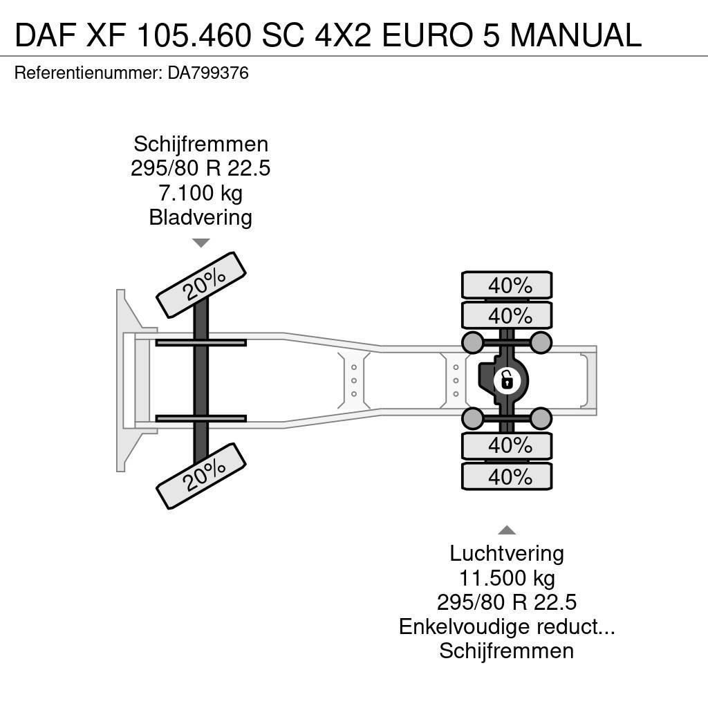 DAF XF 105.460 SC 4X2 EURO 5 MANUAL Autotractoare