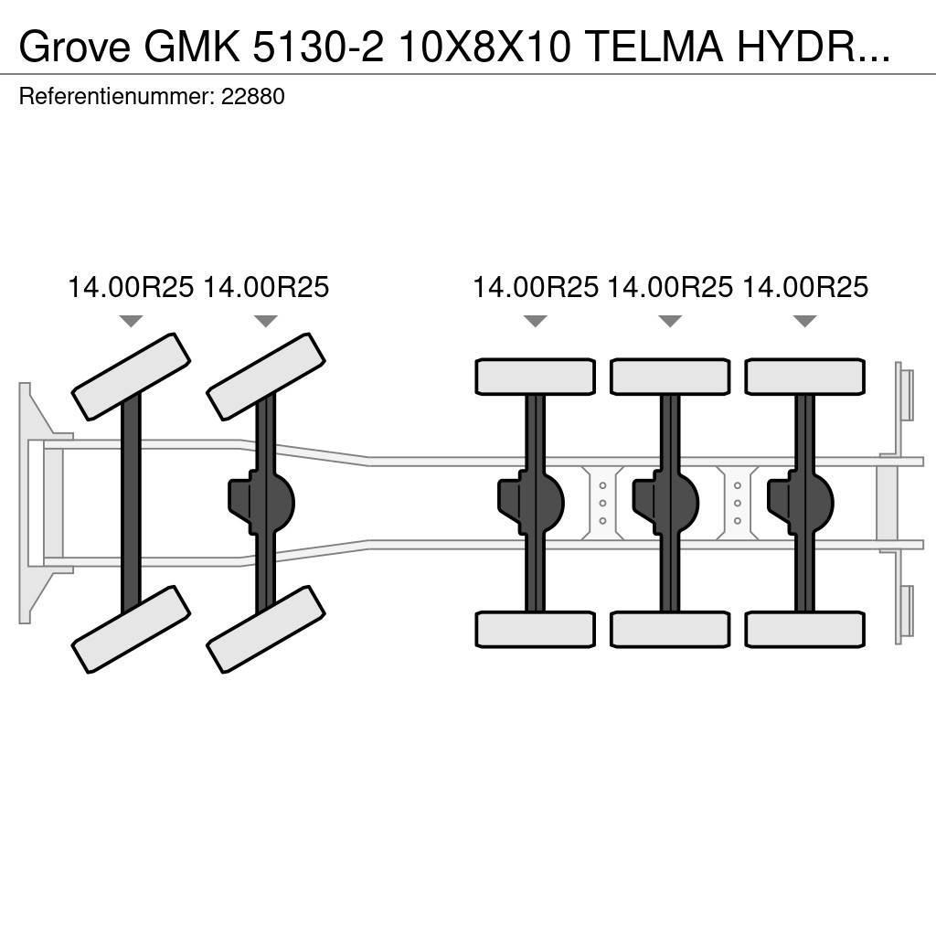 Grove GMK 5130-2 10X8X10 TELMA HYDRAULIC JIB Macara pentru orice teren
