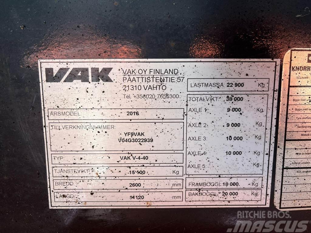 VAK V-4-40 VECTOR 1950 / BOX L=10804 mm Remorci frigorifice