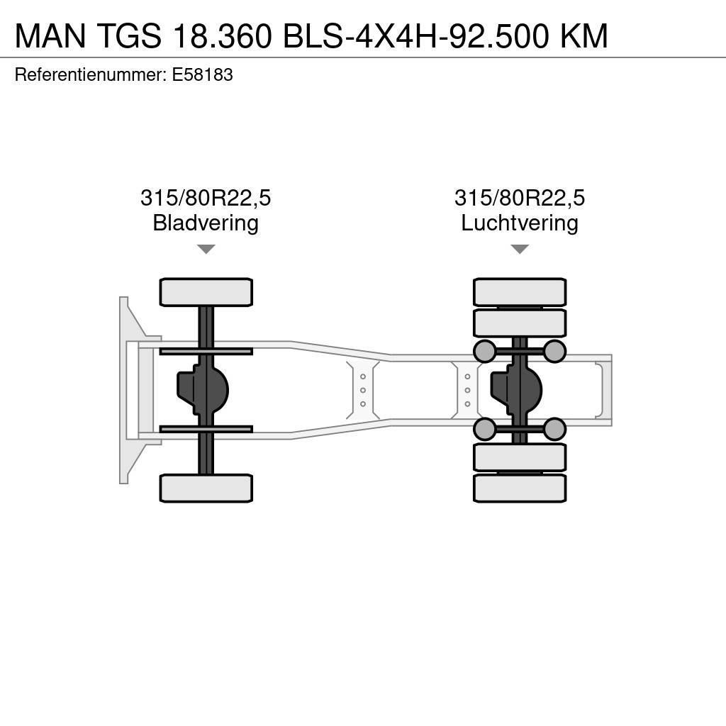 MAN TGS 18.360 BLS-4X4H-92.500 KM Autotractoare