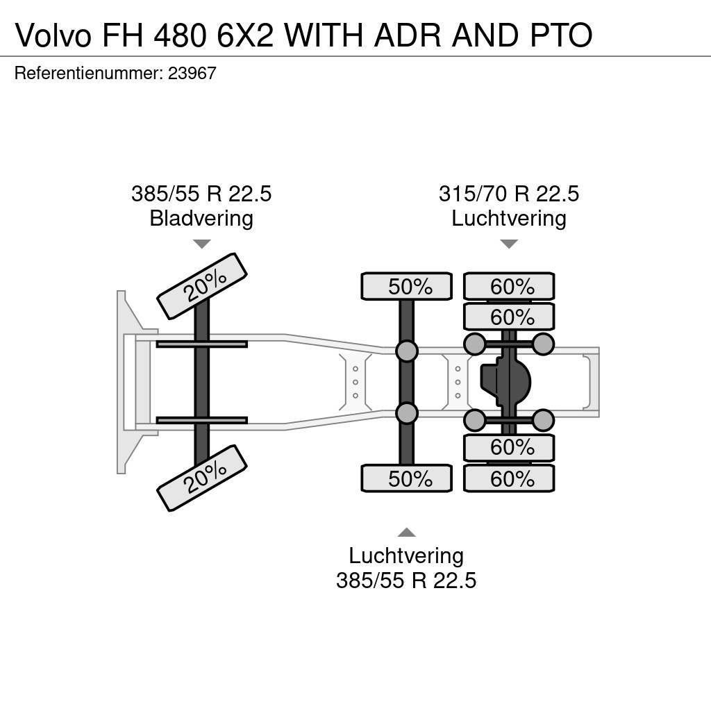 Volvo FH 480 6X2 WITH ADR AND PTO Autotractoare