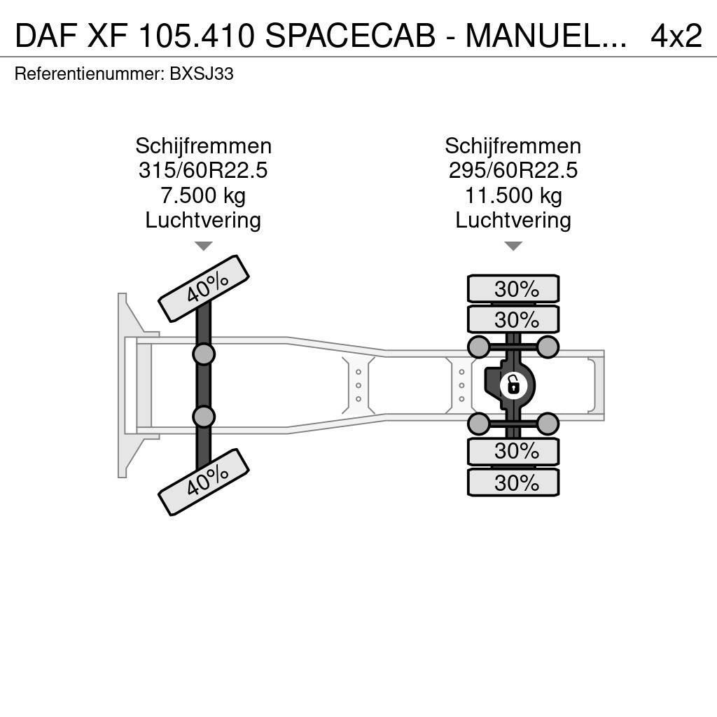 DAF XF 105.410 SPACECAB - MANUEL - 900.000KM - STAND K Autotractoare