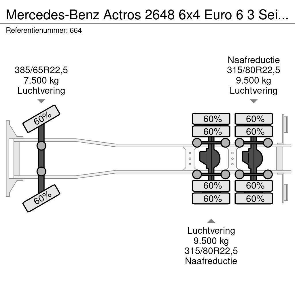 Mercedes-Benz Actros 2648 6x4 Euro 6 3 Seitenkipper! Autobasculanta