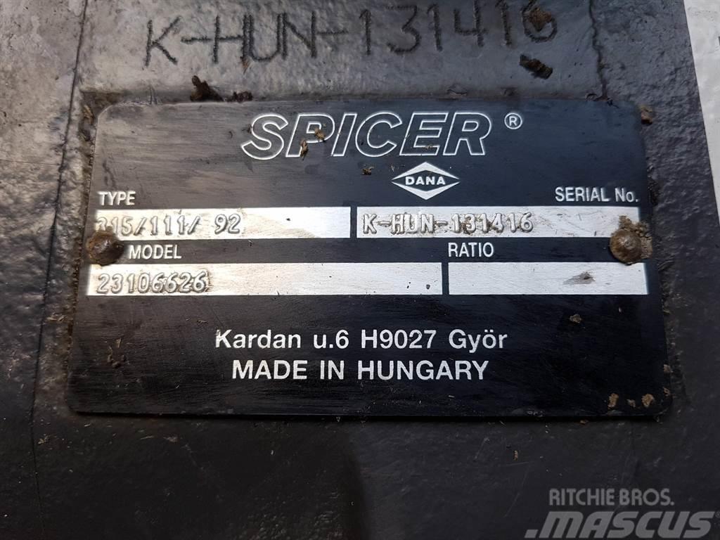 Spicer Dana 315/111/92 - Ahlmann AX85 - Axle Axe