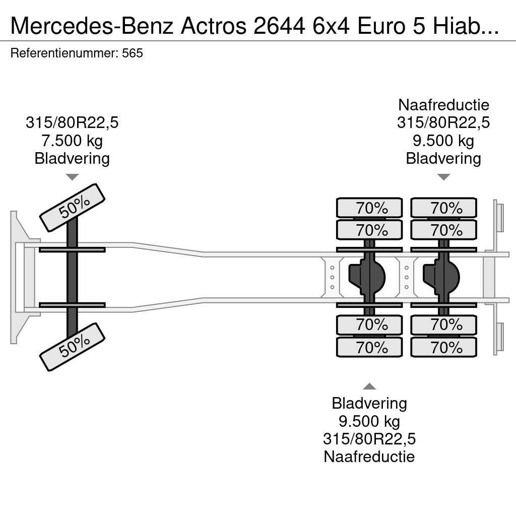 Mercedes-Benz Actros 2644 6x4 Euro 5 Hiab Multilift XR21T55 3 Pe Camion cu carlig de ridicare