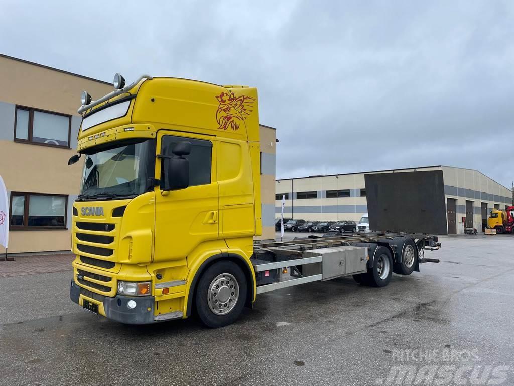 Scania R480 6x2 EURO5 + RETARDER + MANUAL Container Frame trucks