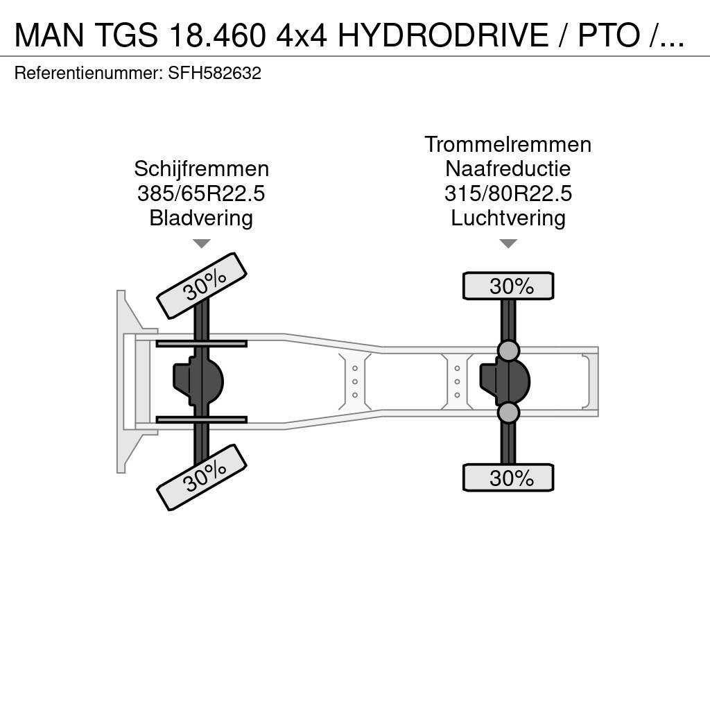MAN TGS 18.460 4x4 HYDRODRIVE / PTO / GROS PONTS - BIG Autotractoare