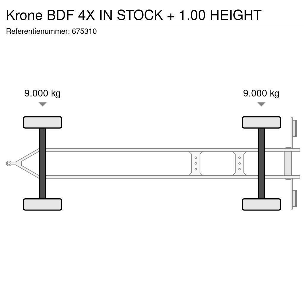 Krone BDF 4X IN STOCK + 1.00 HEIGHT Remorci demontabile
