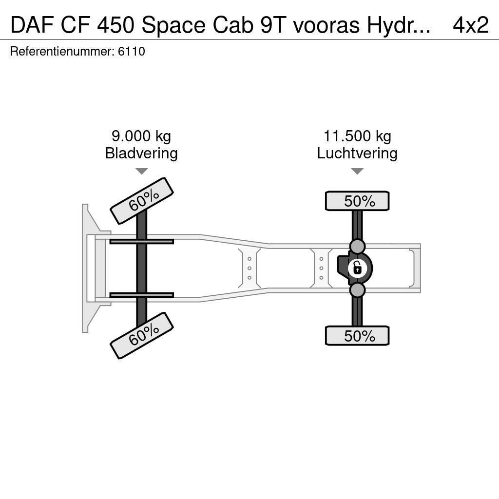 DAF CF 450 Space Cab 9T vooras Hydraulic NL Truck Autotractoare