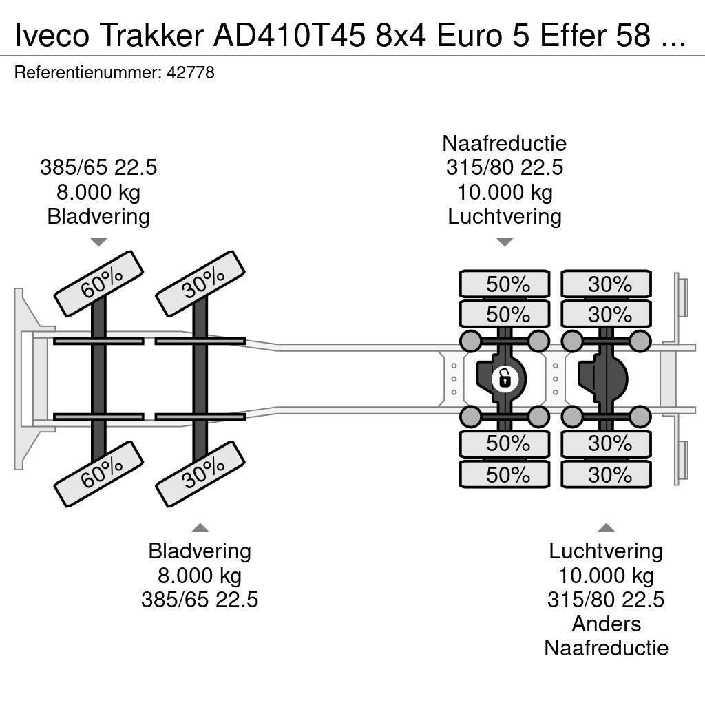 Iveco Trakker AD410T45 8x4 Euro 5 Effer 58 Tonmeter Macara pentru orice teren