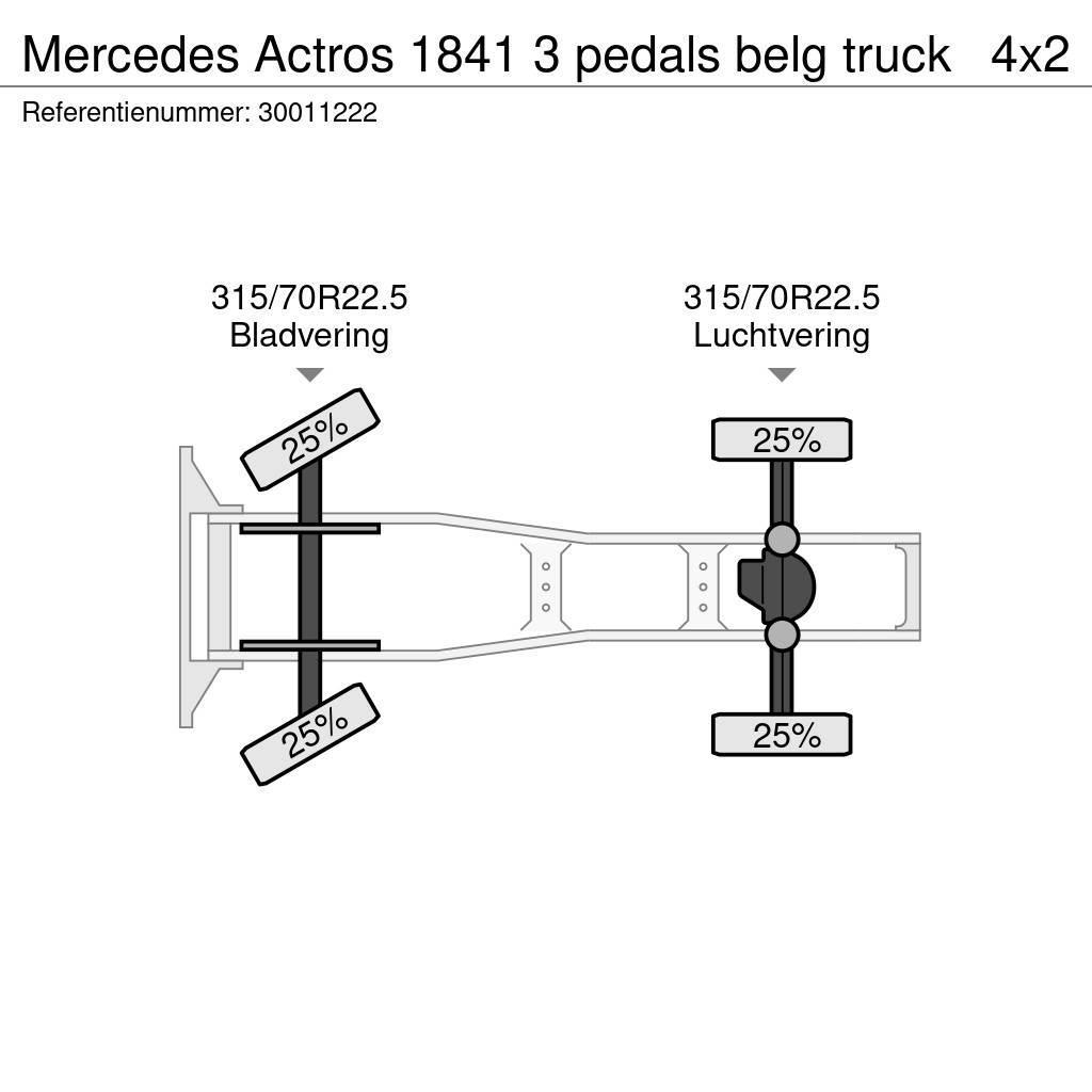 Mercedes-Benz Actros 1841 3 pedals belg truck Autotractoare